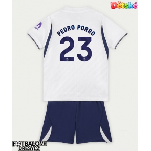 Tottenham Hotspur Pedro Porro #23 Dětské Domácí dres komplet 2026-27 Krátký Rukáv (+ trenýrky)